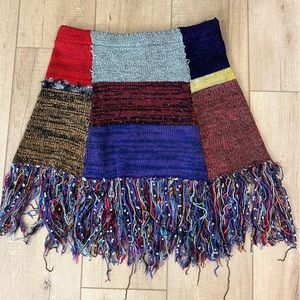 Fringe sweater skirt